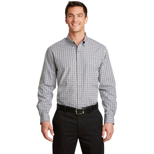 Port Authority-Port Authority® Long Sleeve Gingham Easy Care Shirt. S654-MedTech-1