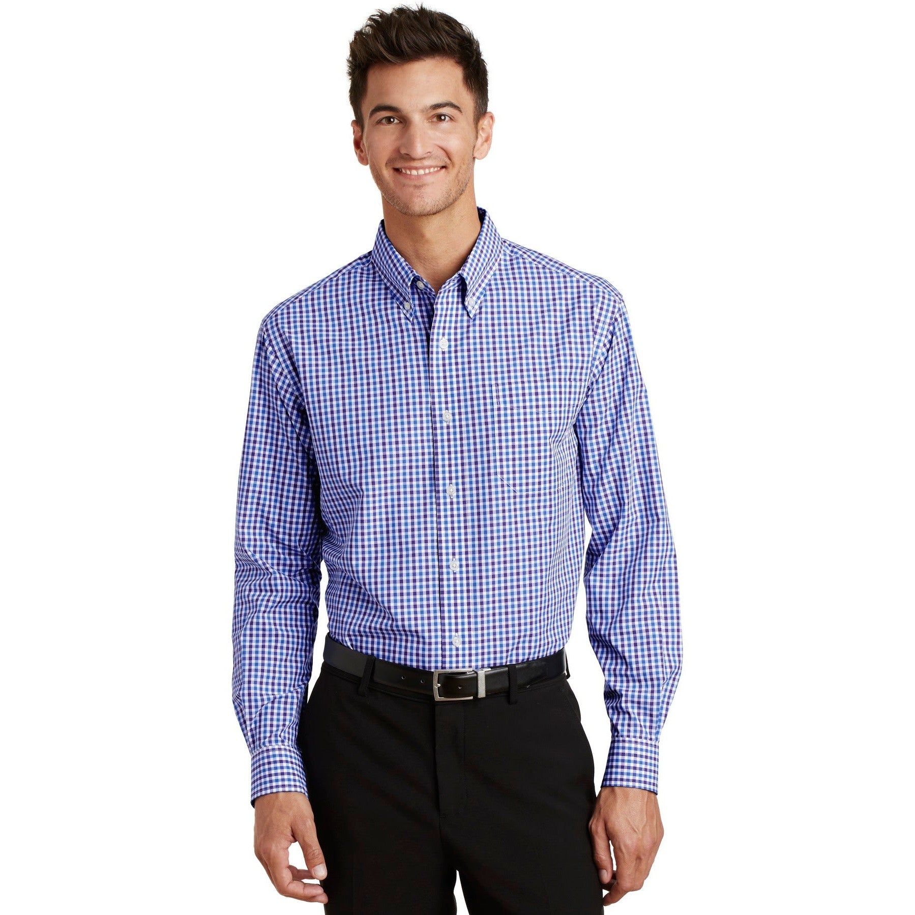 Port Authority-Port Authority® Long Sleeve Gingham Easy Care Shirt. S654-MedTech-2