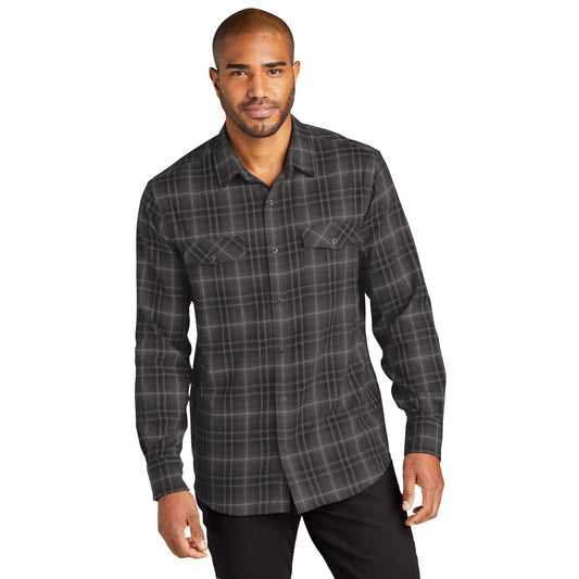 Port Authority-Port Authority® Long Sleeve Ombre Plaid Shirt W672-MedTech-1