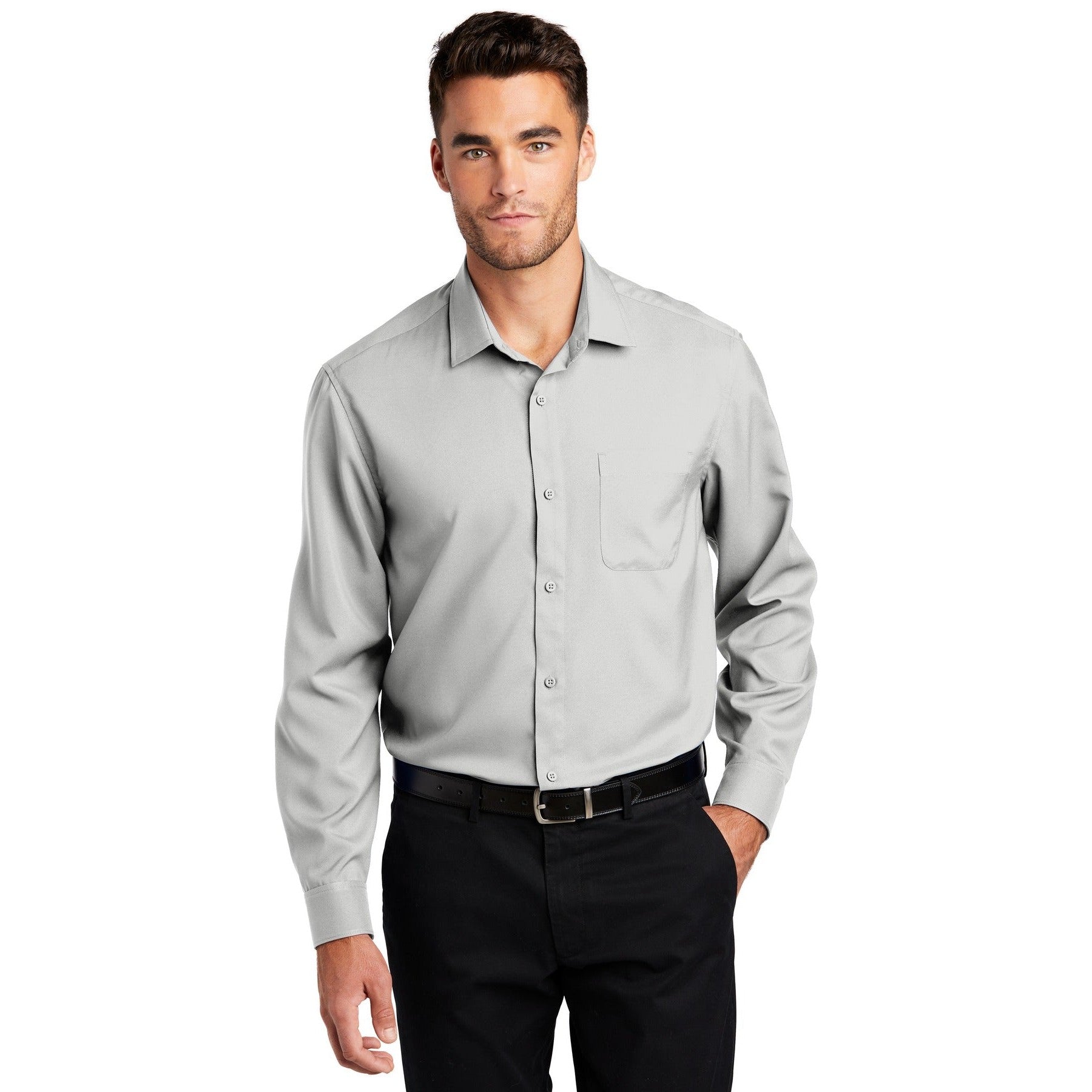 Port Authority-Port Authority ® Long Sleeve Performance Staff Shirt W401-MedTech-3