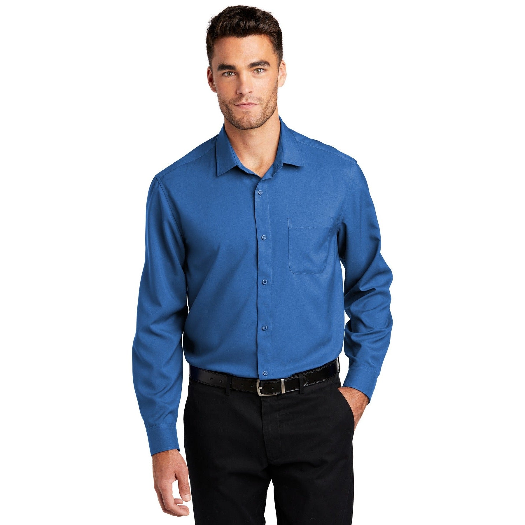 Port Authority-Port Authority ® Long Sleeve Performance Staff Shirt W401-MedTech-4