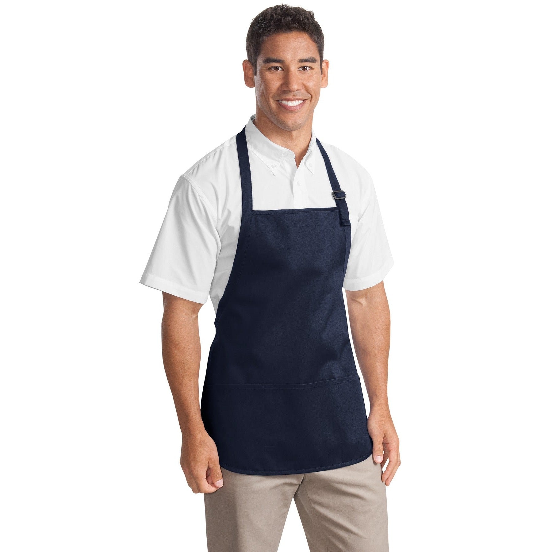 Port Authority-Port Authority® Medium-Length Apron with Pouch Pockets. A510-MedTech-4