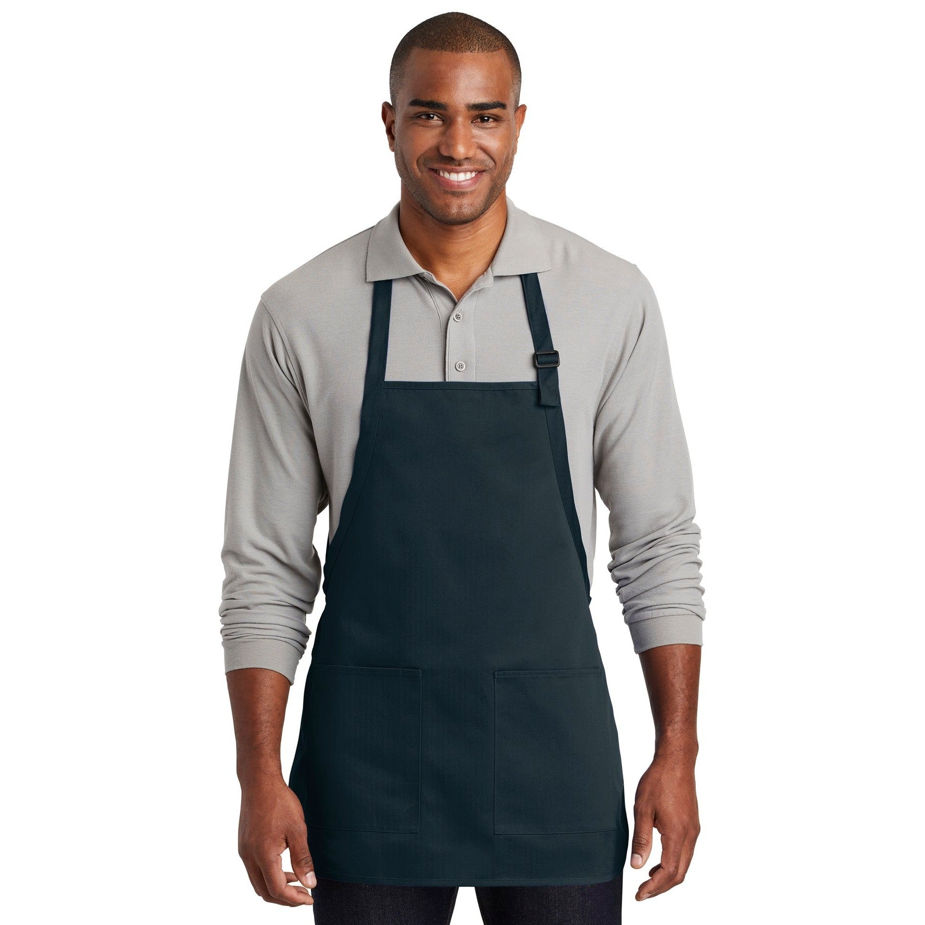Port Authority-Port Authority ® Medium-Length Two-Pocket Bib Apron. A601-MedTech-4