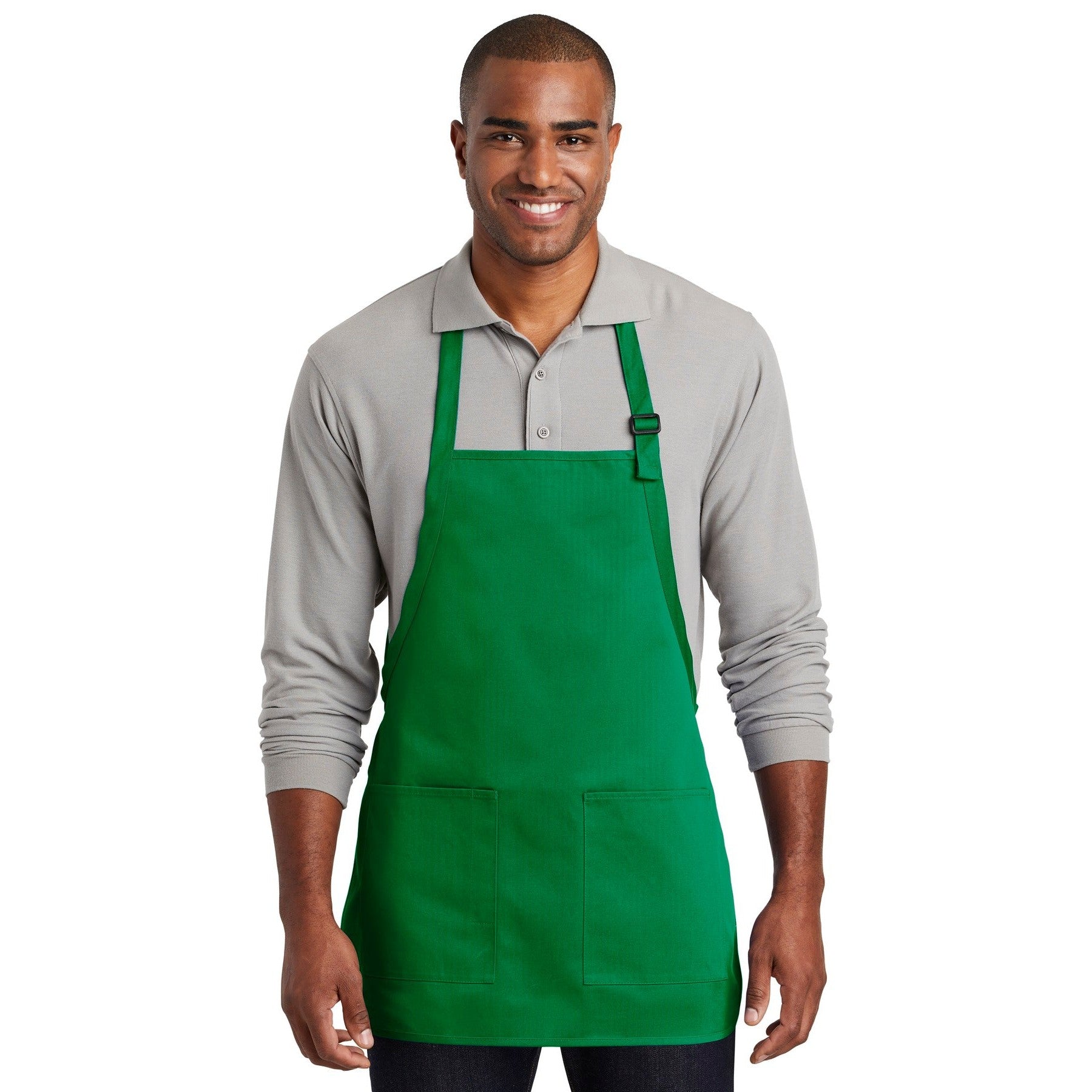 Port Authority-Port Authority ® Medium-Length Two-Pocket Bib Apron. A601-MedTech-3
