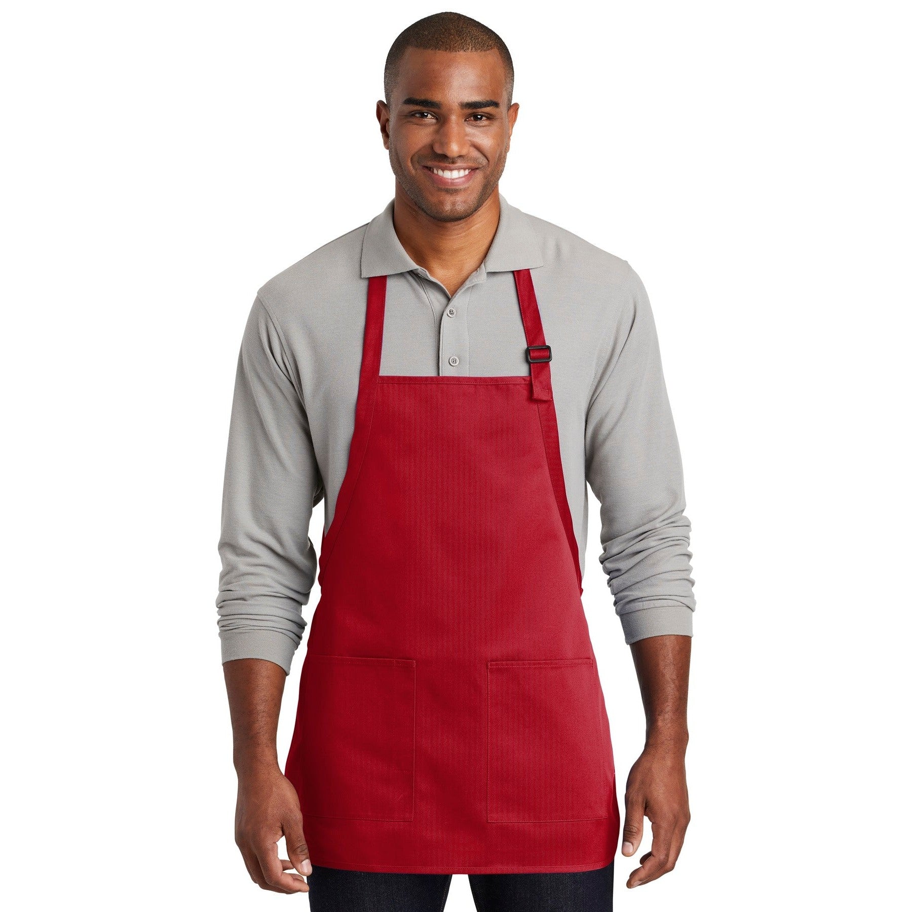 Port Authority-Port Authority ® Medium-Length Two-Pocket Bib Apron. A601-MedTech-5