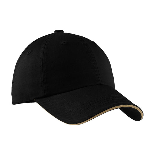 Port Authority-Port Authority® Sandwich Bill Cap with Striped Closure. C830-MedTech-1