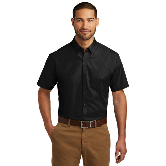 Port Authority-Port Authority® Short Sleeve Carefree Poplin Shirt. W101-MedTech-1