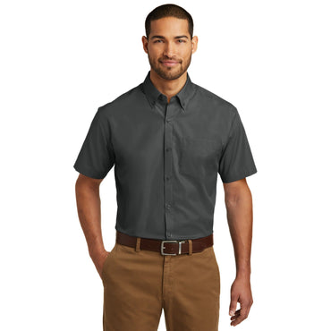 Port Authority-Port Authority® Short Sleeve Carefree Poplin Shirt. W101-MedTech-2