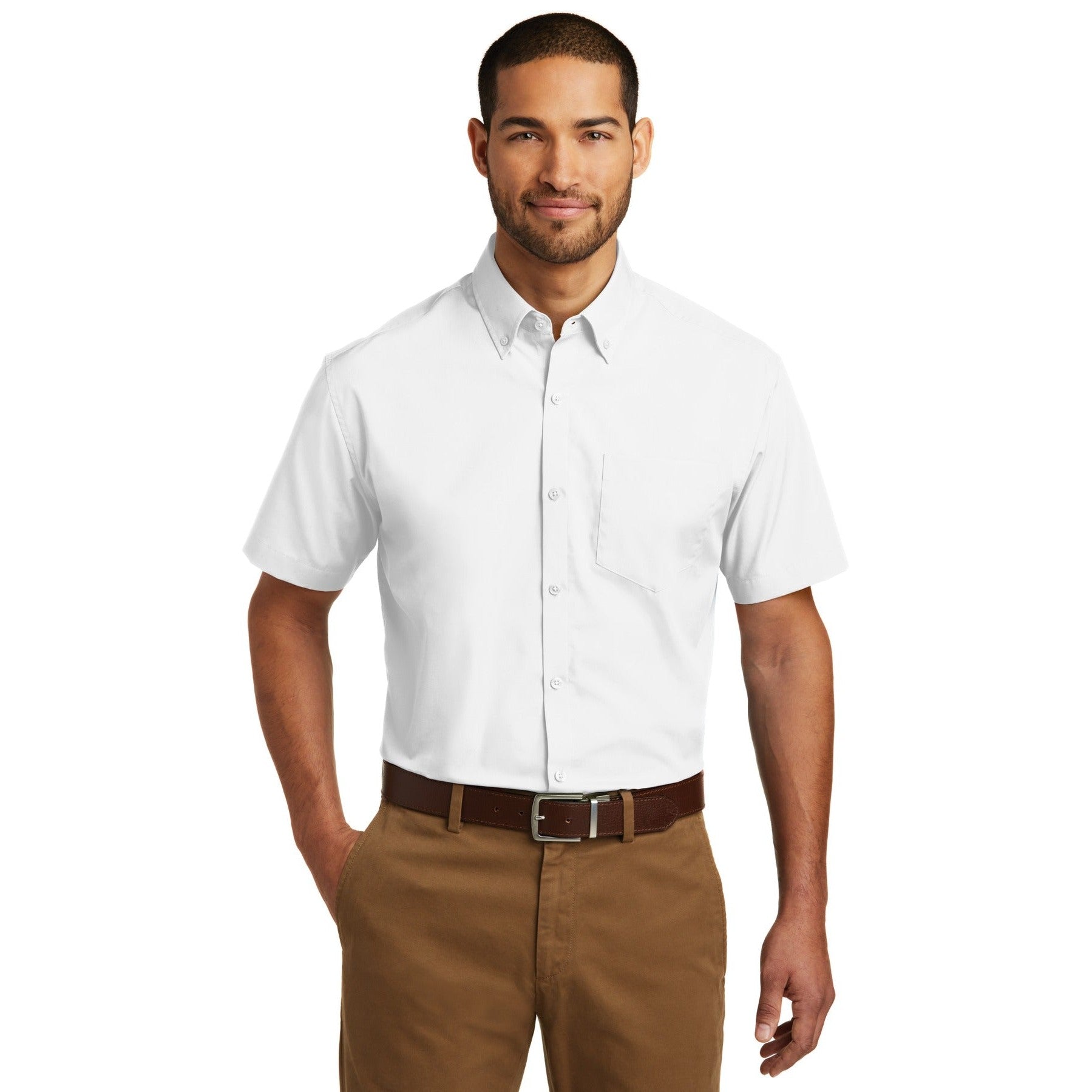 Port Authority-Port Authority® Short Sleeve Carefree Poplin Shirt. W101-MedTech-5