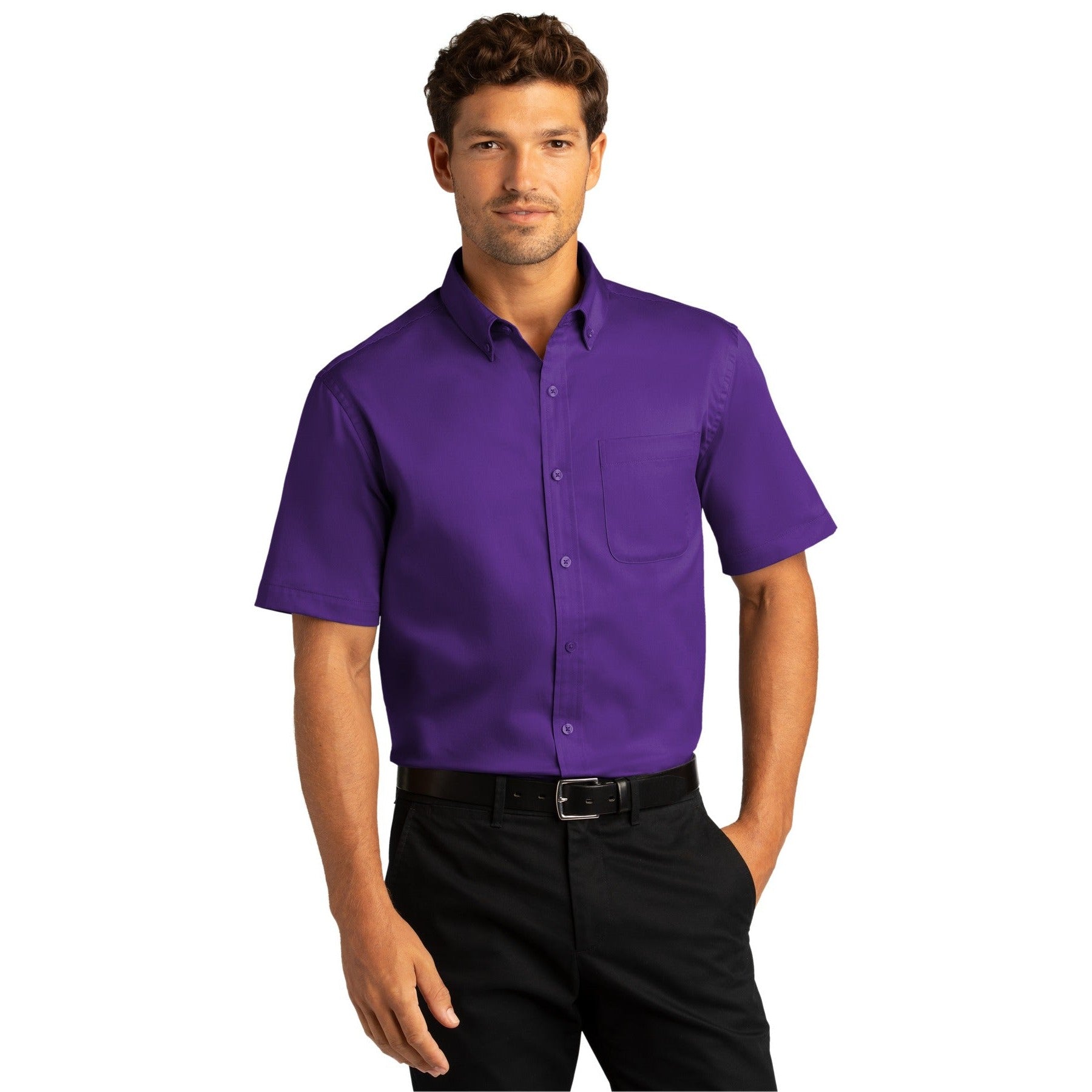 Port Authority-Port Authority® Short Sleeve SuperPro React™ Twill Shirt. W809-MedTech-7