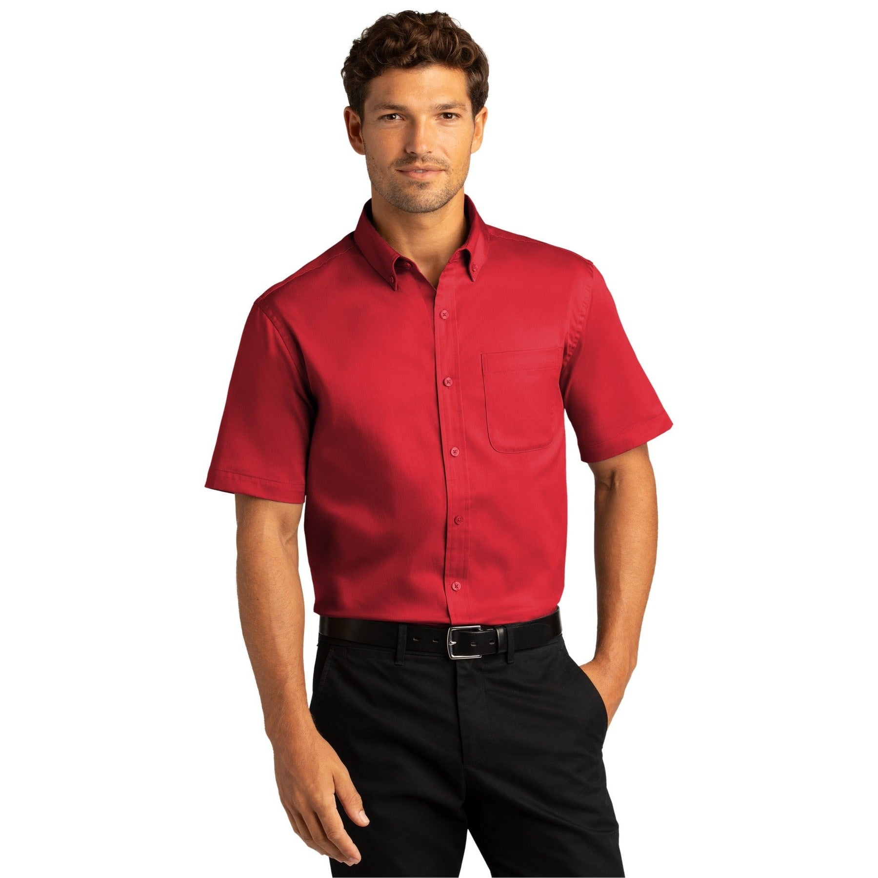 Port Authority-Port Authority® Short Sleeve SuperPro React™ Twill Shirt. W809-MedTech-9
