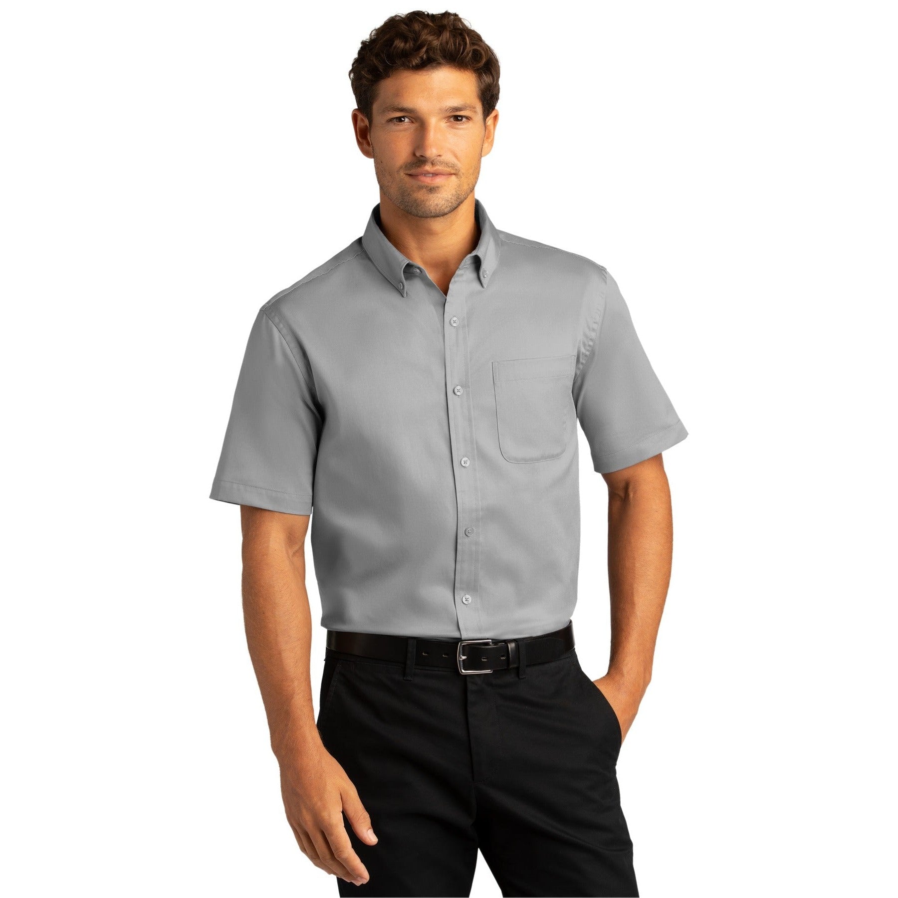 Port Authority-Port Authority® Short Sleeve SuperPro React™ Twill Shirt. W809-MedTech-6