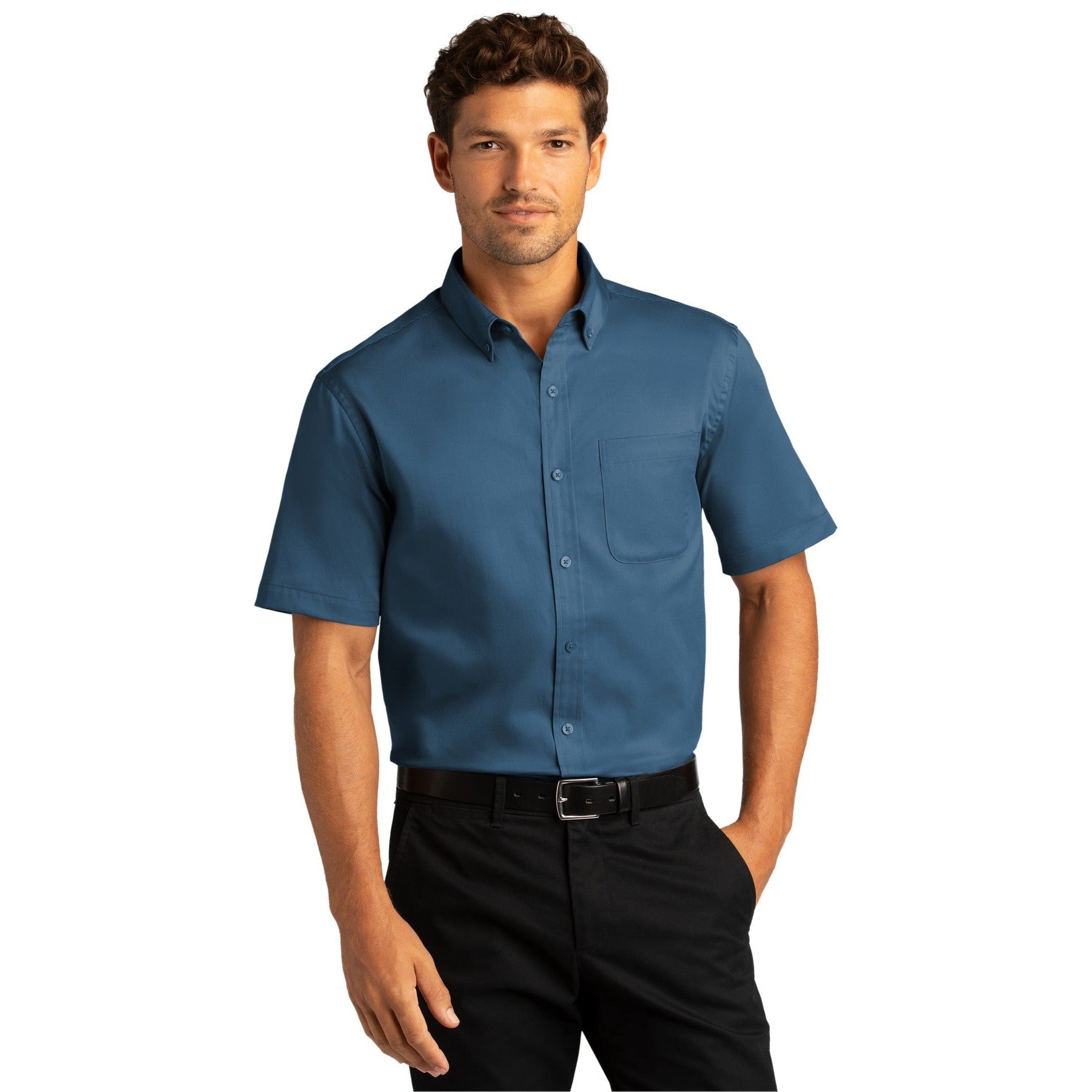 Port Authority-Port Authority® Short Sleeve SuperPro React™ Twill Shirt. W809-MedTech-8