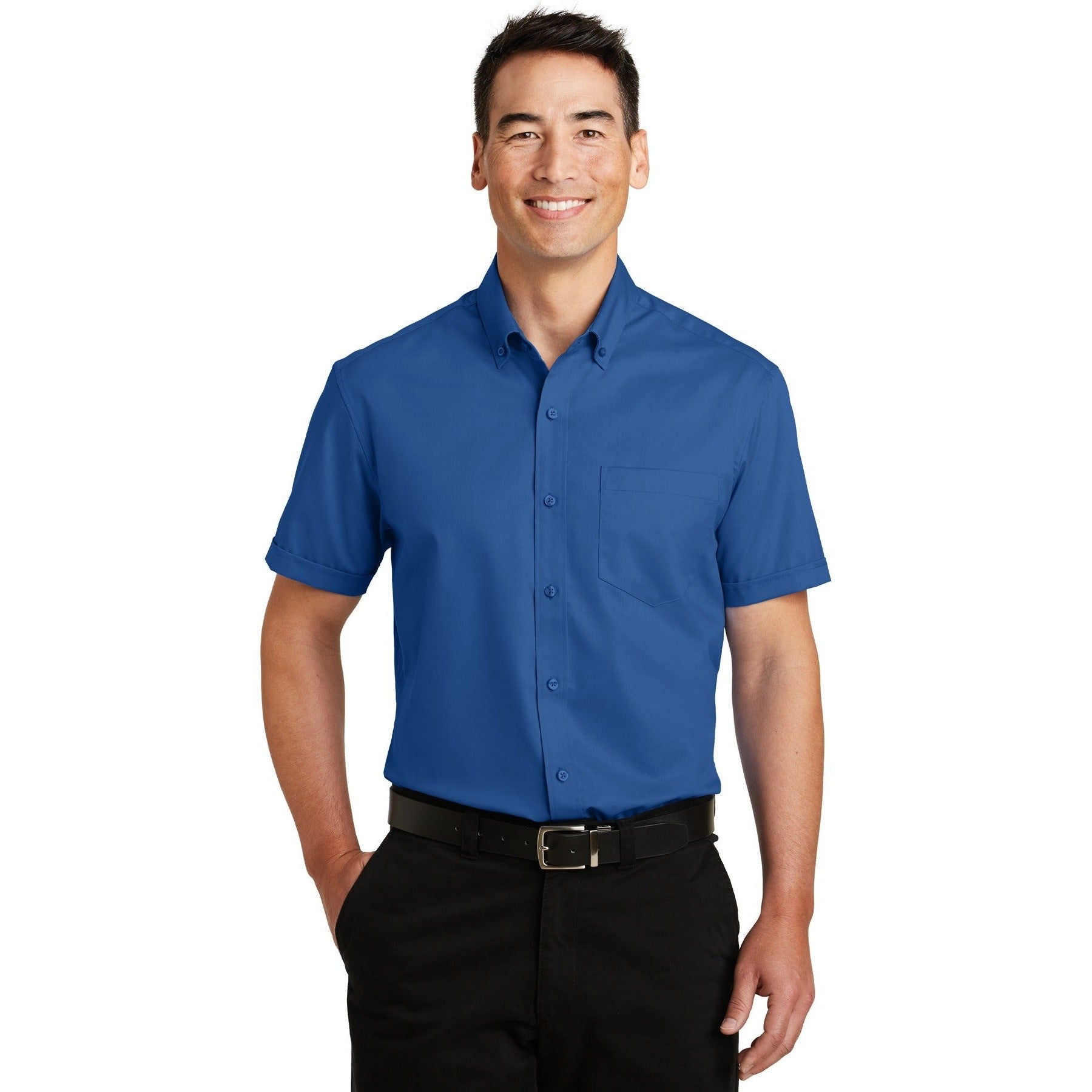 Port Authority-Port Authority® Short Sleeve SuperPro™ Twill Shirt. S664-MedTech-4