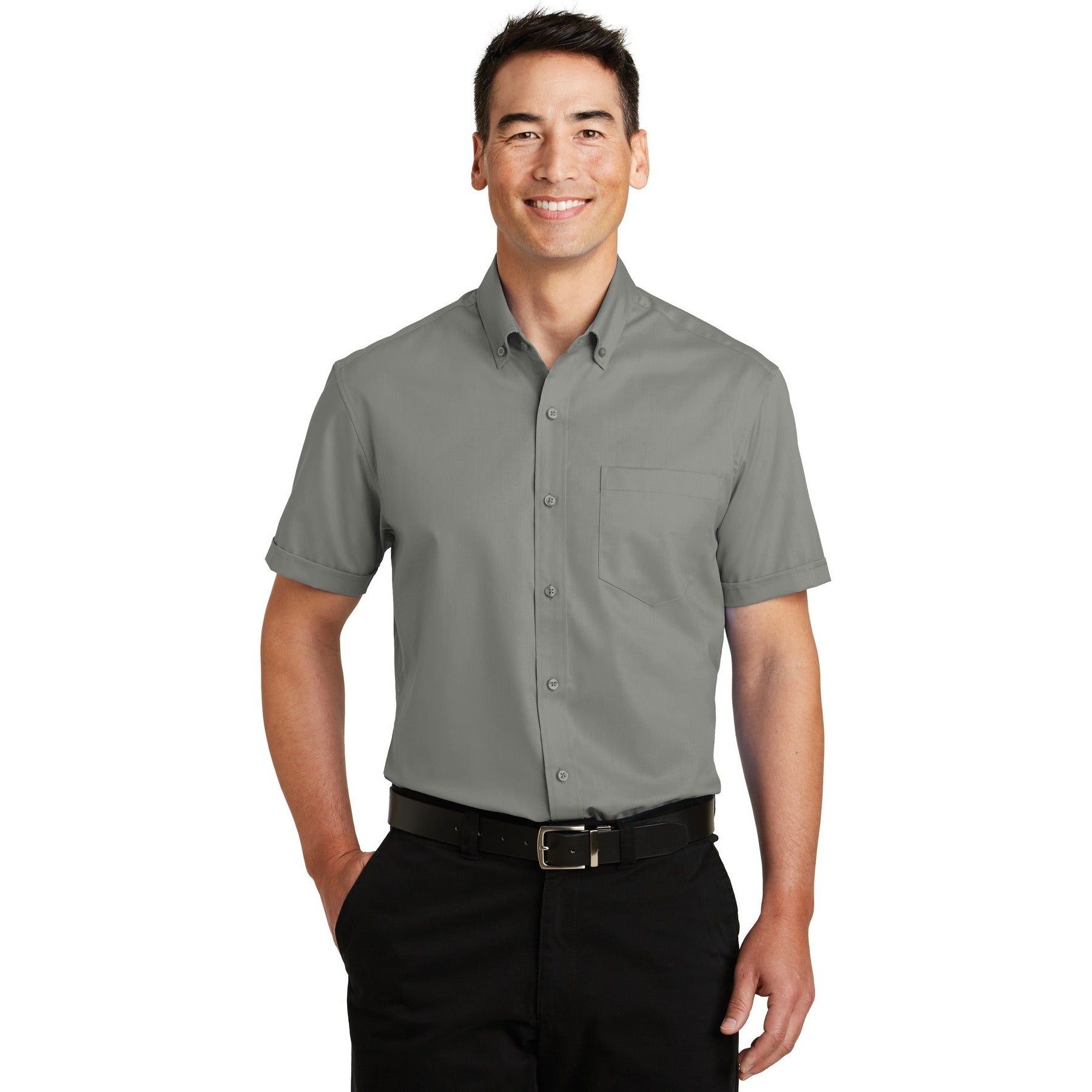 Port Authority-Port Authority® Short Sleeve SuperPro™ Twill Shirt. S664-MedTech-2