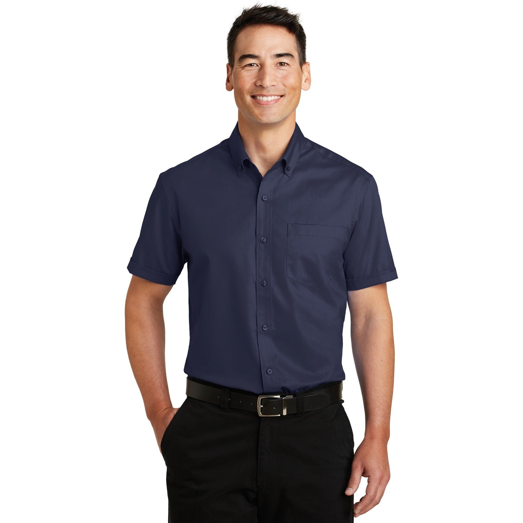 Port Authority-Port Authority® Short Sleeve SuperPro™ Twill Shirt. S664-MedTech-5