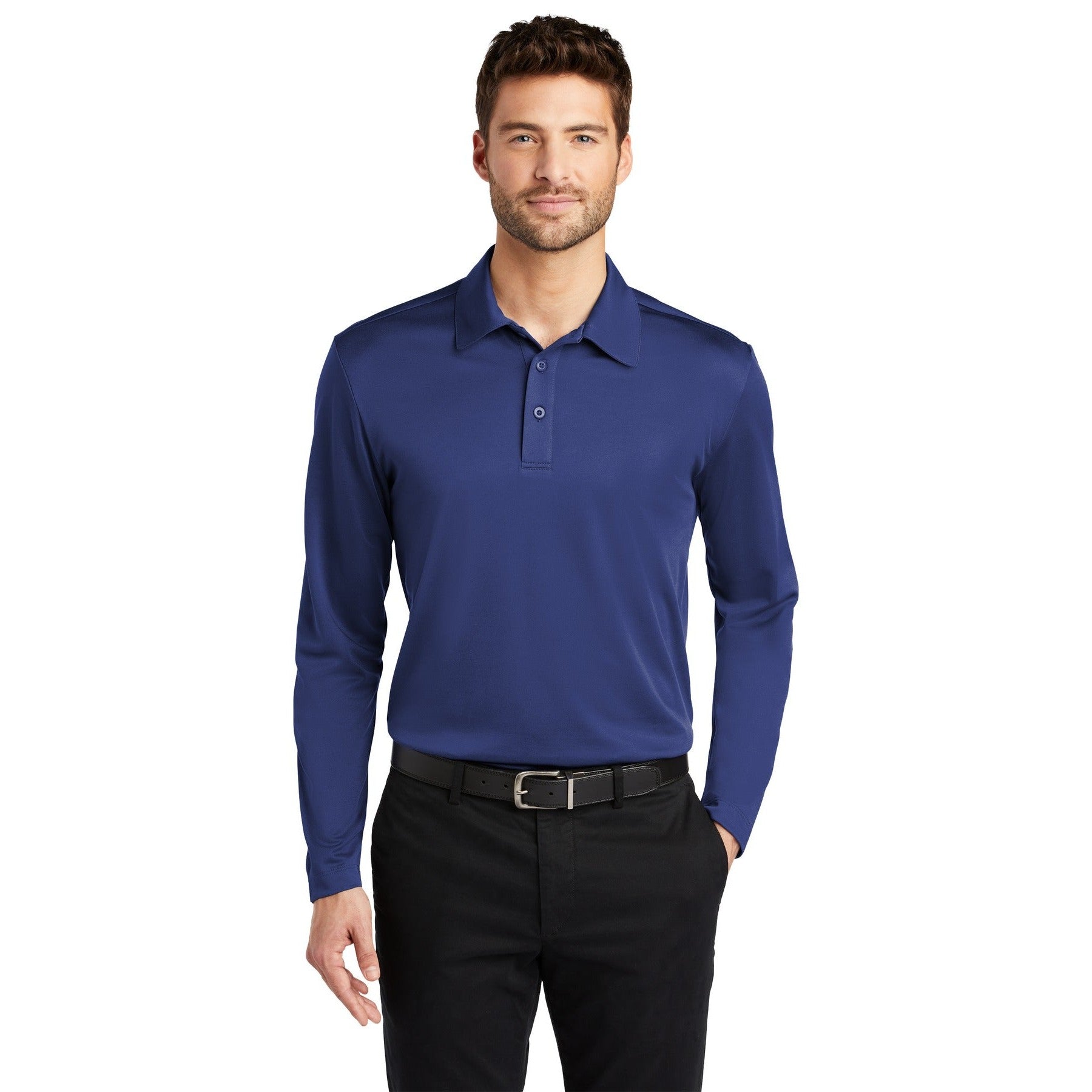 Port Authority-Port Authority® Silk Touch™ Performance Long Sleeve Polo. K540LS-MedTech-6
