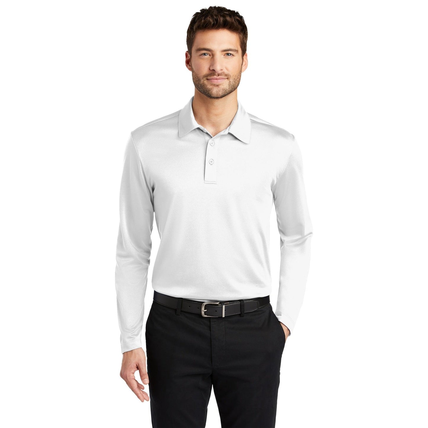 Port Authority-Port Authority® Silk Touch™ Performance Long Sleeve Polo. K540LS-MedTech-8