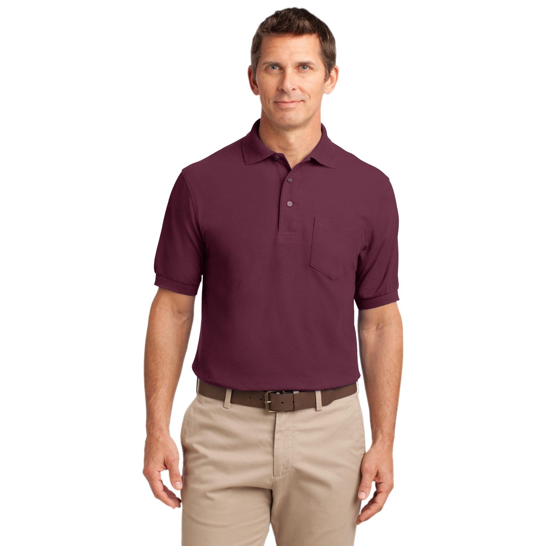 Port Authority-Port Authority® Silk Touch™ Polo with Pocket. K500P-MedTech-2