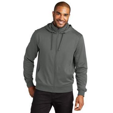 Port Authority-Port Authority® Smooth Fleece Hooded Jacket F814-MedTech-2
