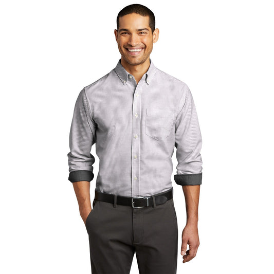 Port Authority-Port Authority ® SuperPro ™ Oxford Stripe Shirt. W657-MedTech-1