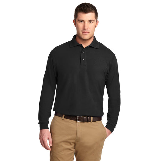 Port Authority-Port Authority® Tall Silk Touch™ Long Sleeve Polo. TLK500LS-MedTech-1