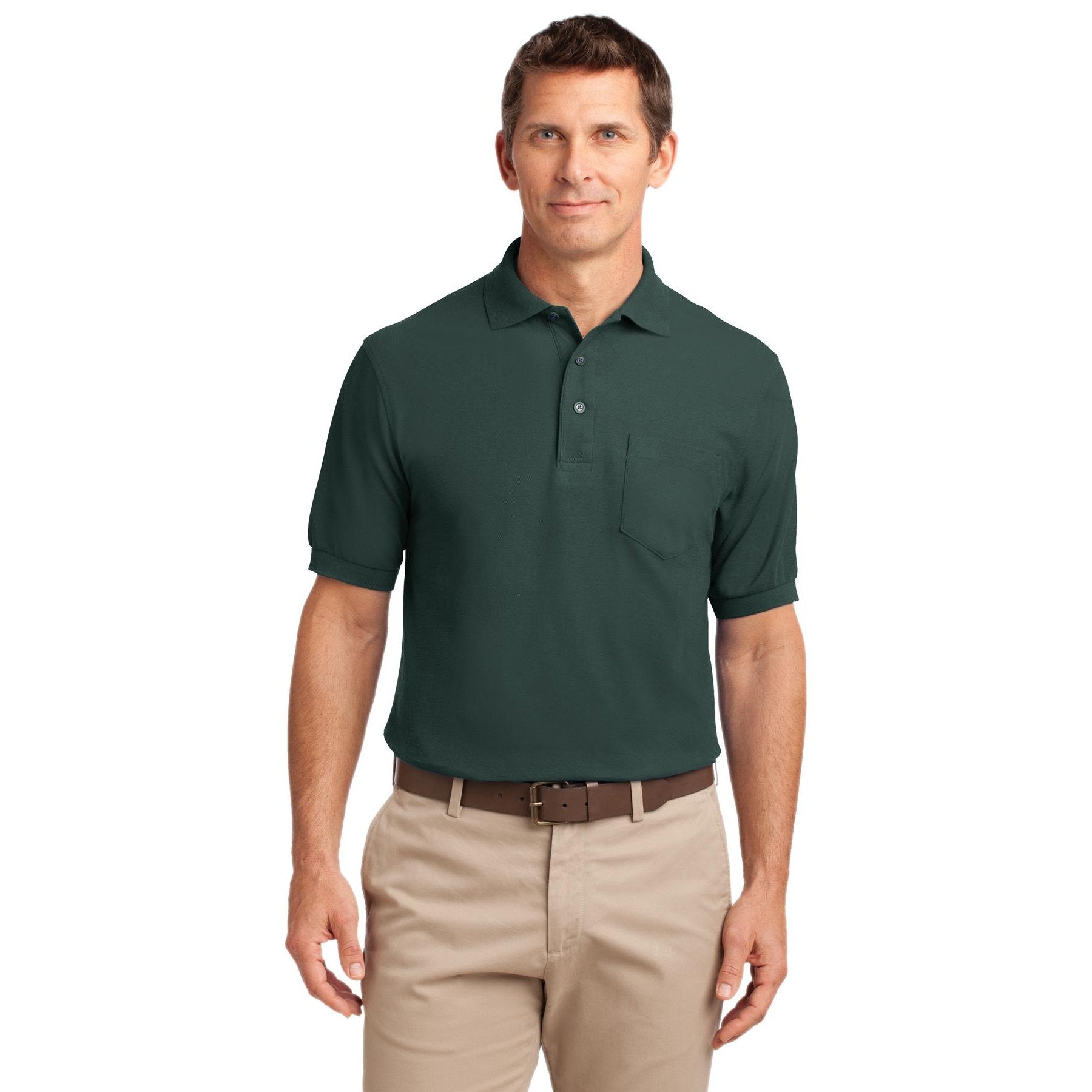 Port Authority-Port Authority® Tall Silk Touch™ Polo with Pocket. TLK500P-MedTech-4