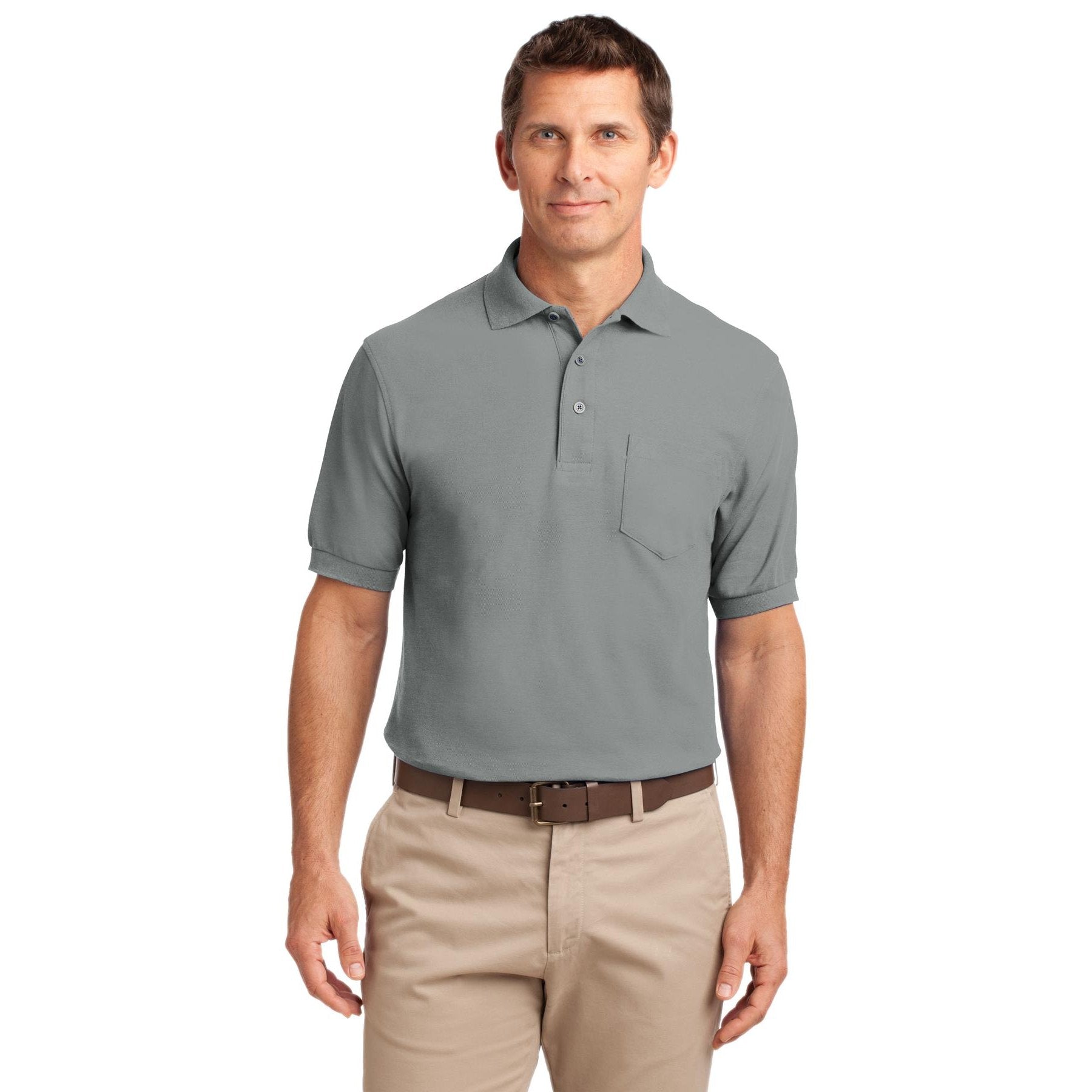 Port Authority-Port Authority® Tall Silk Touch™ Polo with Pocket. TLK500P-MedTech-3