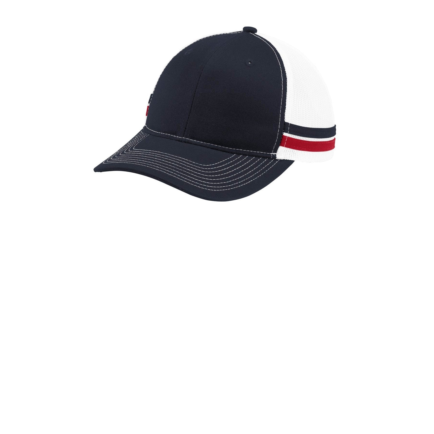 Port Authority-Port Authority ® Two-Stripe Snapback Trucker Cap. C113-MedTech-3