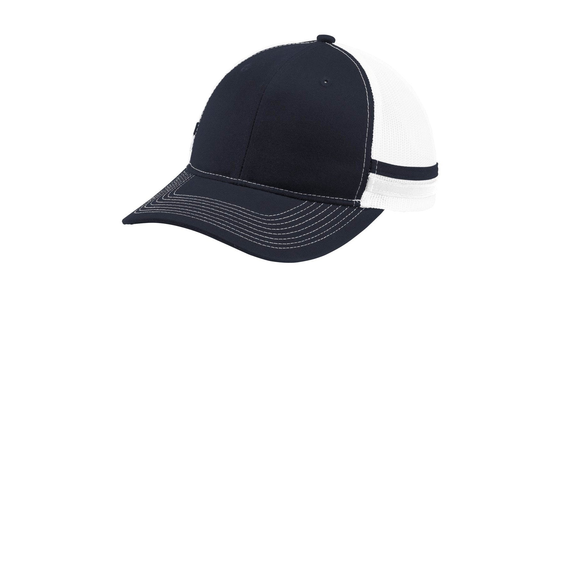 Port Authority-Port Authority ® Two-Stripe Snapback Trucker Cap. C113-MedTech-4