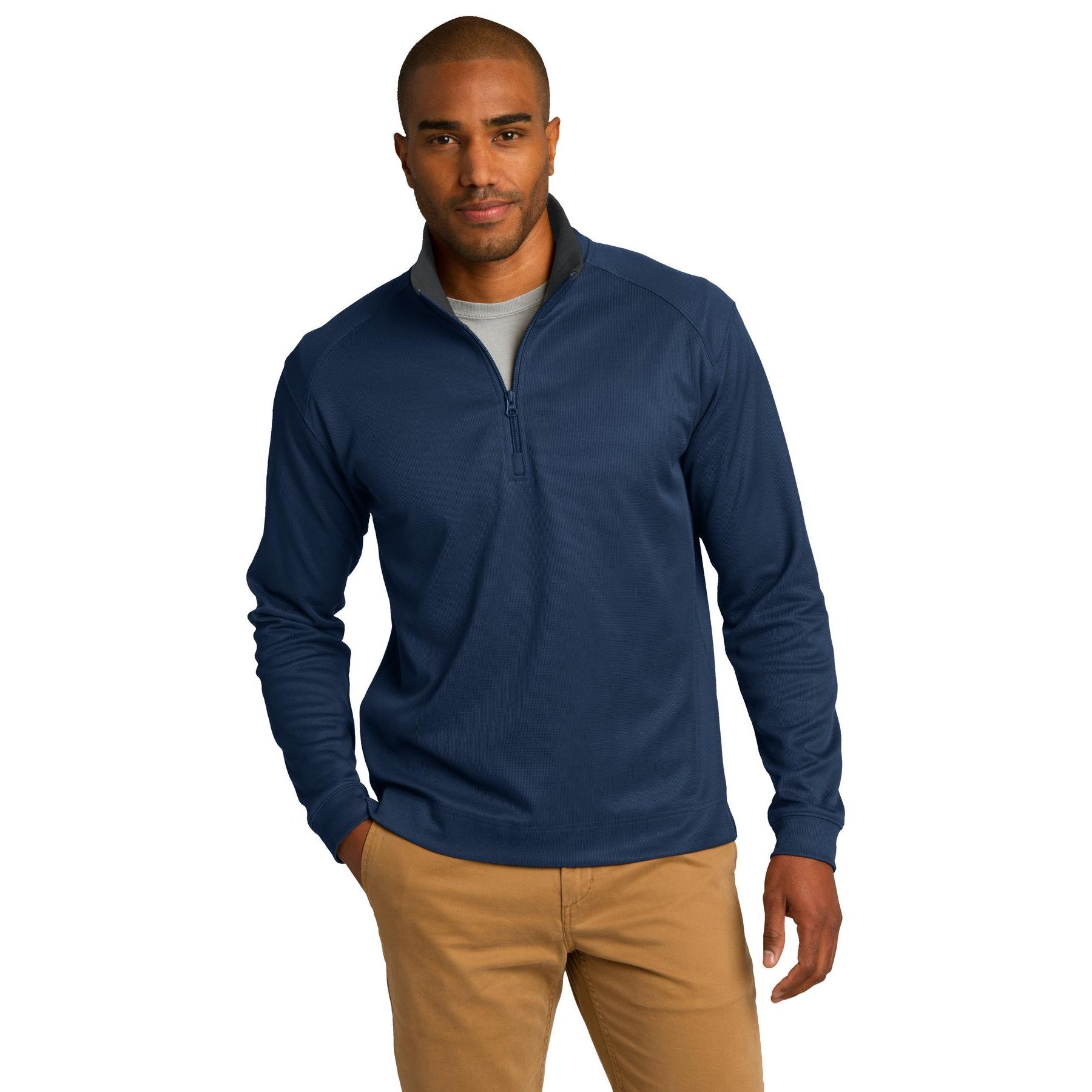 Port Authority-Port Authority® Vertical Texture 1/4-Zip Pullover. K805-MedTech-3