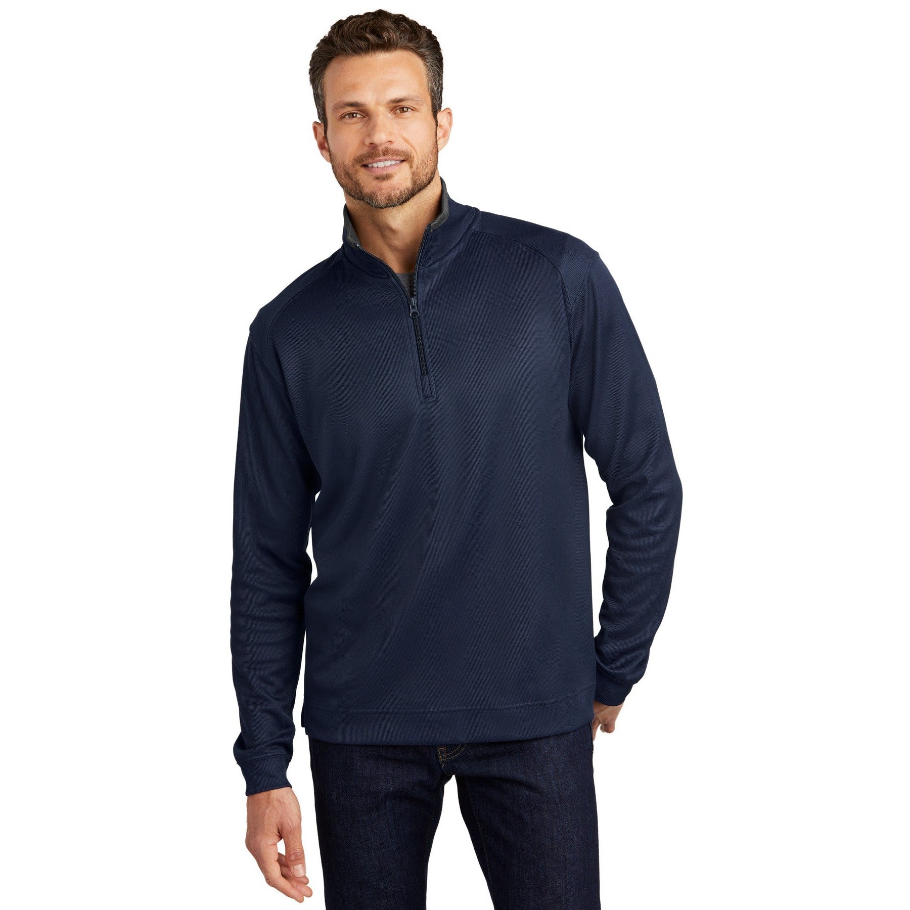 Port Authority-Port Authority® Vertical Texture 1/4-Zip Pullover. K805-MedTech-4