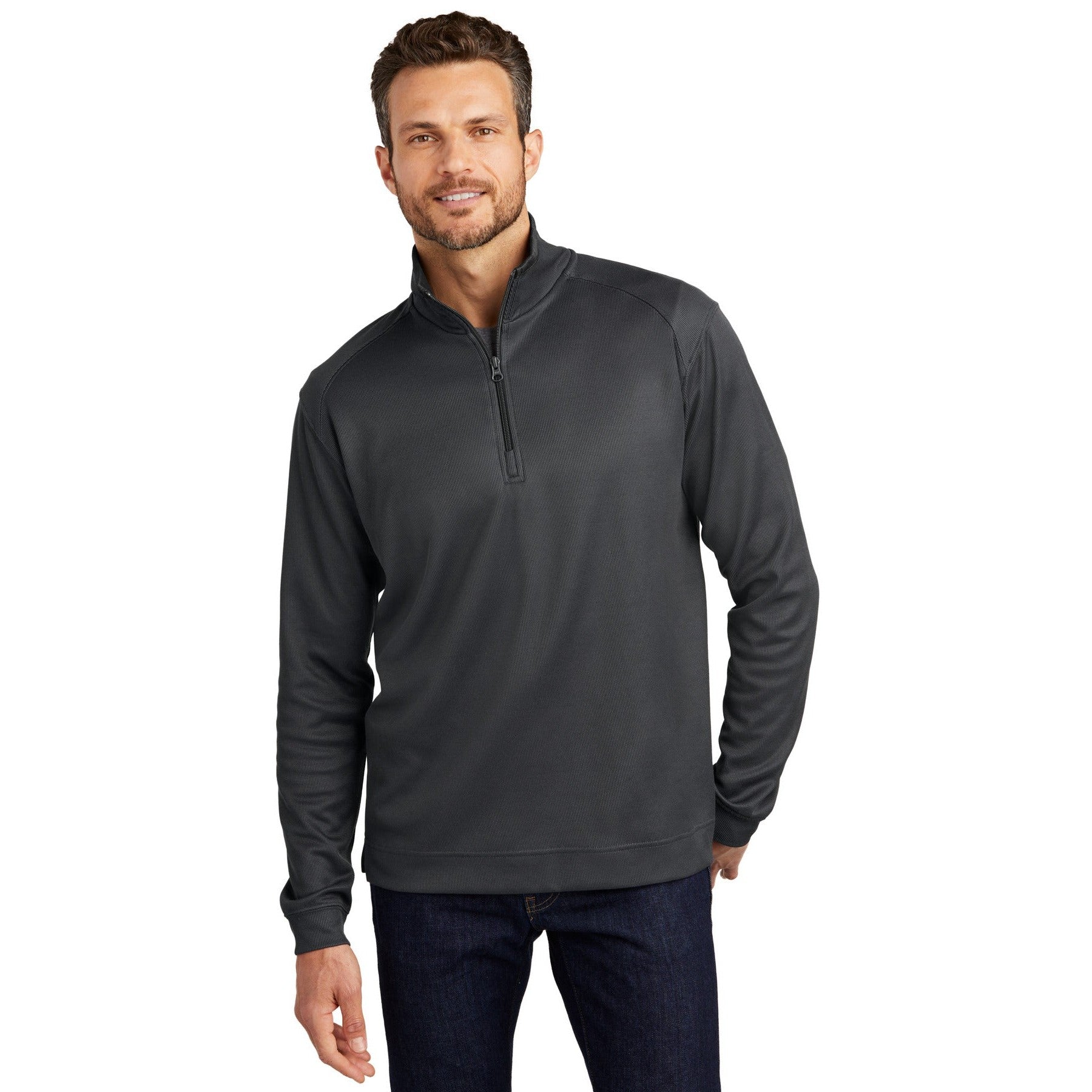 Port Authority-Port Authority® Vertical Texture 1/4-Zip Pullover. K805-MedTech-2