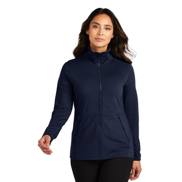 Port Authority-Port Authority® Women's Accord Stretch Fleece Full-Zip LK595-MedTech-2