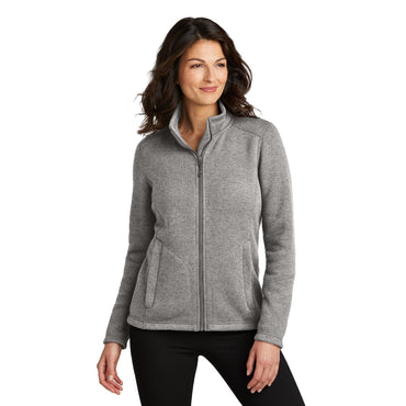 Port Authority-Port Authority® Women's Arc Sweater Fleece Jacket L428-MedTech-2