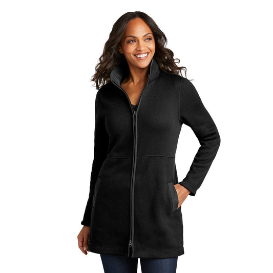 Port Authority-Port Authority® Women's Arc Sweater Fleece Long Jacket L425-MedTech-1