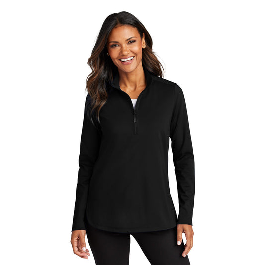 Port Authority-Port Authority® Women's C-FREE® Double Knit 1/4-Zip LK880-MedTech-1