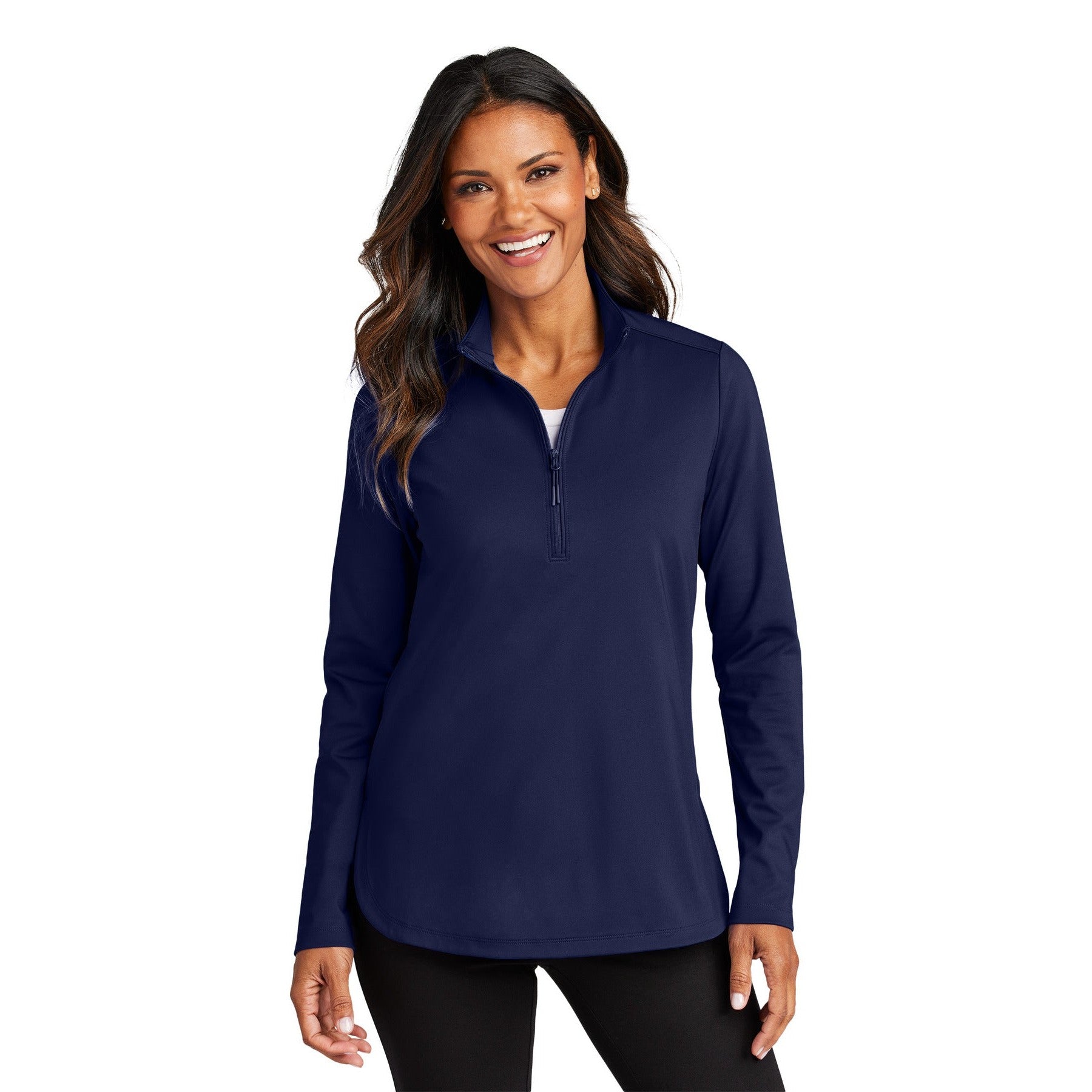 Port Authority-Port Authority® Women's C-FREE® Double Knit 1/4-Zip LK880-MedTech-4