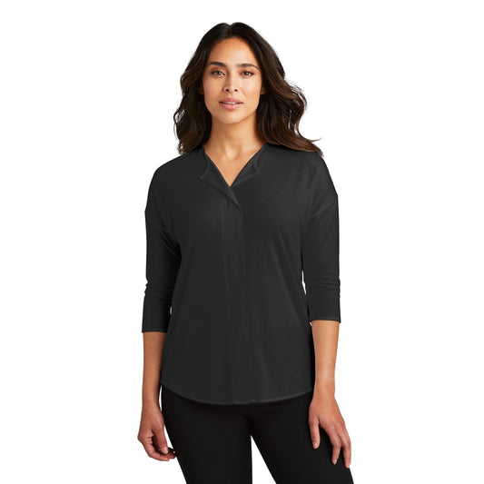Port Authority-Port Authority® Women's Concept 3/4-Sleeve Soft Split Neck Top. LK5433-MedTech-1