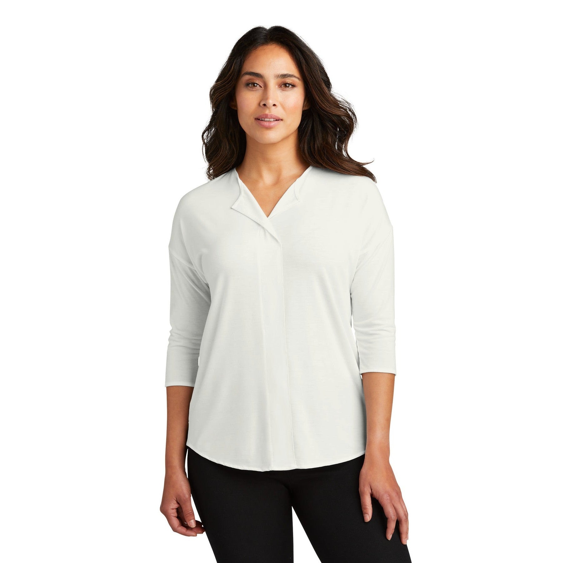 Port Authority-Port Authority® Women's Concept 3/4-Sleeve Soft Split Neck Top. LK5433-MedTech-4