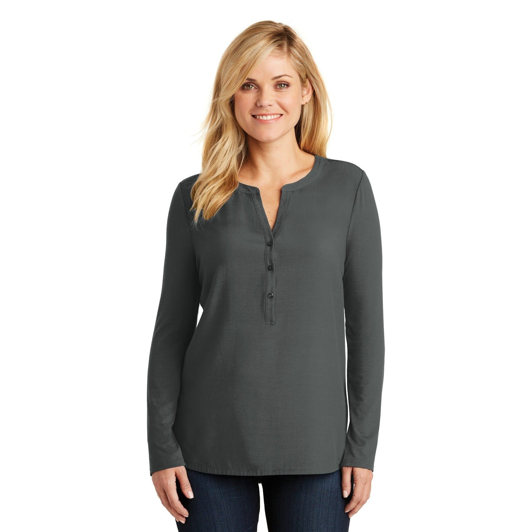 Port Authority-Port Authority® Women's Concept Henley Tunic. LK5432-MedTech-3