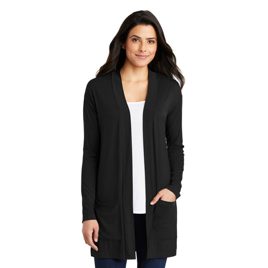 Port Authority-Port Authority ® Women's Concept Long Pocket Cardigan . LK5434-MedTech-1