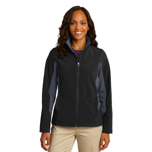Port Authority-Port Authority® Women's Core Colorblock Soft Shell Jacket. L318-MedTech-1