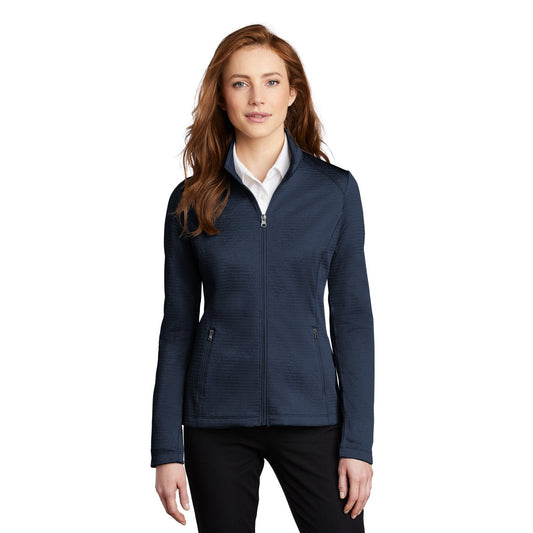 Port Authority-Port Authority ® Women's Diamond Heather Fleece Full-Zip Jacket L249-MedTech-1