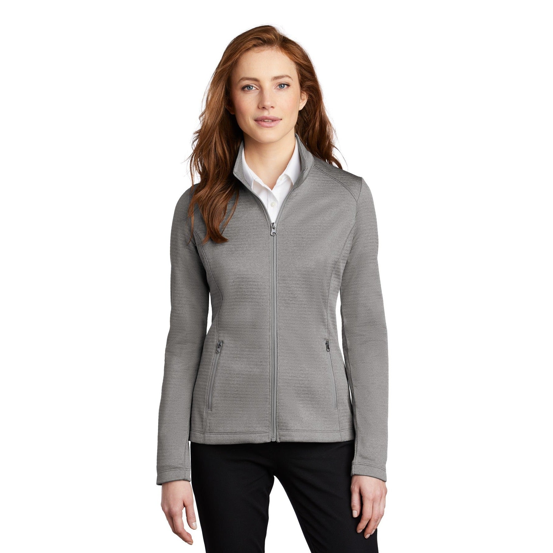 Port Authority-Port Authority ® Women's Diamond Heather Fleece Full-Zip Jacket L249-MedTech-2