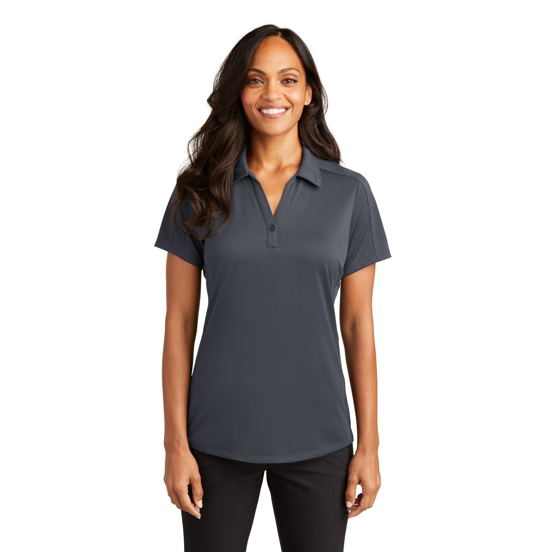 Port Authority-Port Authority® Women's Diamond Jacquard Polo. L569-MedTech-3
