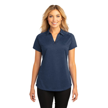 Port Authority-Port Authority® Women's Digi Heather Performance Polo. L574-MedTech-2