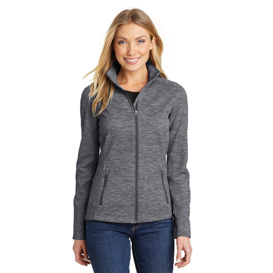 Port Authority-Port Authority® Women's Digi Stripe Fleece Jacket. L231-MedTech-1