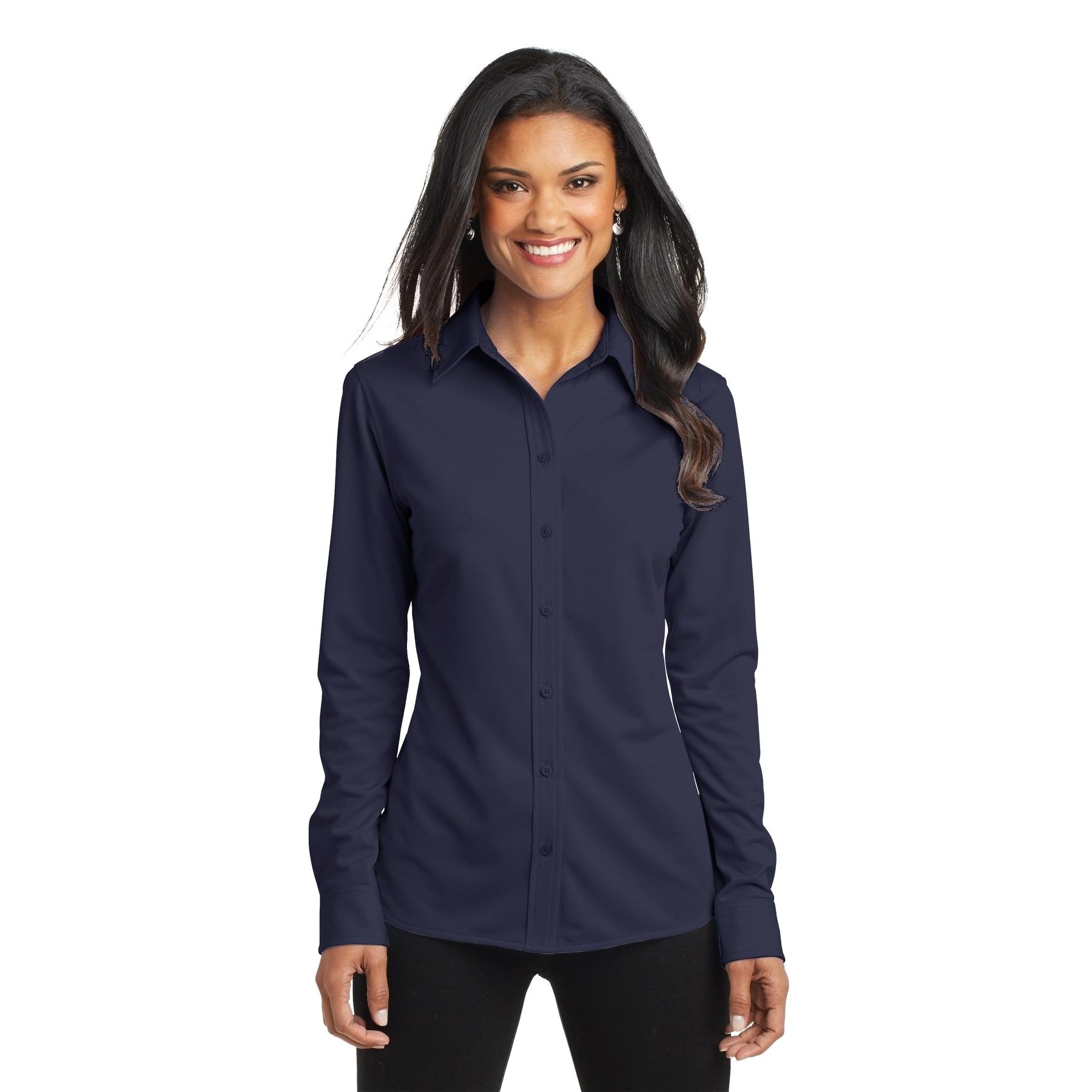 Port Authority-Port Authority® Women's Dimension Knit Dress Shirt. L570-MedTech-3