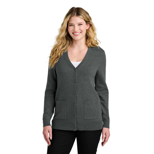 Port Authority-Port Authority® Women's Easy Care Button-Up Cardigan Sweater LSW4150-MedTech-1